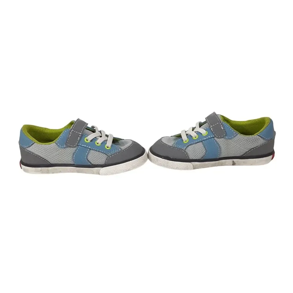 See Kai Run Connor Canvas Sneakers Mesh Gray Kids 9 Hook and Loop Strap Rubber